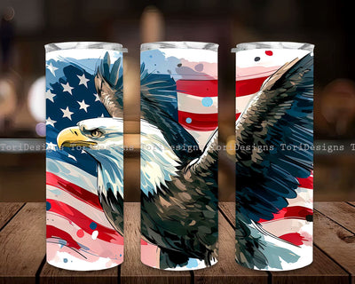 American Eagle in Flag July 4th 20 oz Skinny Tumbler Sublimation Design, American Flag Eagle PNG, Patriotic Sublimation, Instant Digital Download PNG Sublimation ToriDesigns 