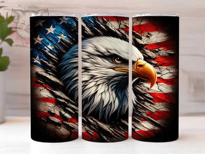 American Eagle Patriotic Tumbler, Patriotic Tumbler Wrap, USA Flag Tumbler, 20oz Tumbler Sublimation, Bald Eagle Tumbler, Digital Tumbler Wrap, Fourth of July Tumbler Sublimation Lara' s Designs 