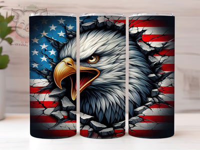 American Eagle Patriotic Tumbler, Patriotic Tumbler Wrap, USA Flag Tumbler, 20oz Tumbler Sublimation, Bald Eagle Tumbler, Digital Tumbler Wrap, Fourth of July Tumbler Sublimation Lara' s Designs 