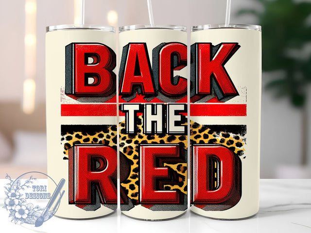 American Firefighter 20oz Skinny Tumbler, Back The Red Tumbler Png, Straight & Tapered Tumbler Wrap, Instant Digital Download Sublimation ToriDesigns 