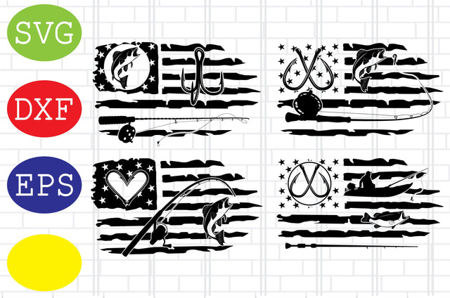 American Fishing Flag Svg, USA Fishing Flag Svg, American Flag Svg, Fishing Usa Flag Svg, Jpg, Eps, Dxf Files SVG DigitalSvgFiles 