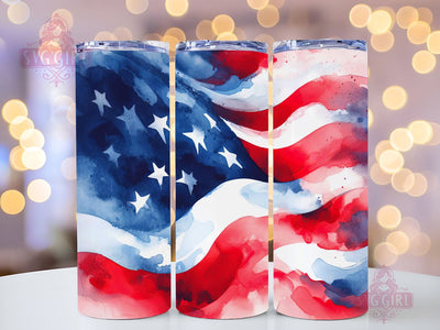 American Flag 20oz Skinny Tumbler Sublimation American Flag Tumbler, Patriotic Tumbler Design for Straight & Tapered PNG - Instant Download Sublimation SvggirlplusArt 