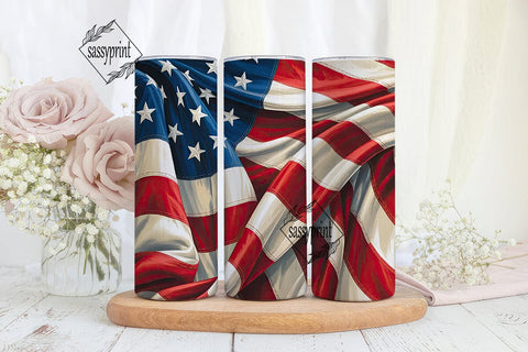 American Flag 20oz Tumbler Wrap Sublimation sassyprint 