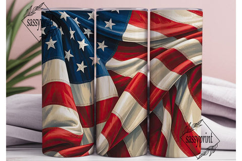 American Flag 20oz Tumbler Wrap Sublimation sassyprint 