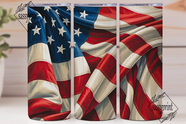 American Flag 20oz Tumbler Wrap Sublimation sassyprint 