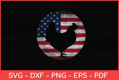 American Flag 4th July Patriotic Poultry Farmer Chicken Svg Design SVG artprintfile 