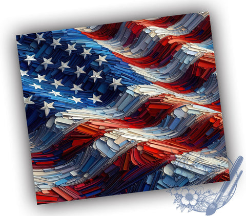 American Flag 4th of July 20oz Skinny Tumbler, American Flag Tumbler Png, Straight & Tapered Tumbler Wrap, Instant Digital Download Sublimation ToriDesigns 