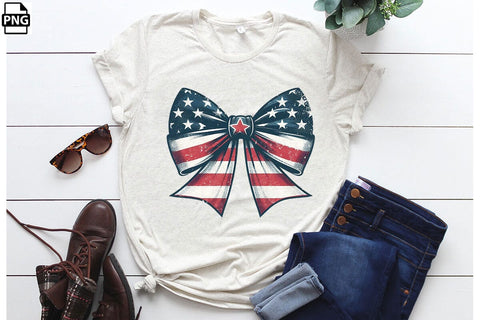 American Flag Coquette Bow 4th Of July Clipart Bundle Printable File Sublimation Creativedesigntee 