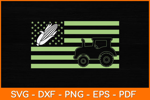American Flag Corn Lover Funny Tractor Svg Design SVG artprintfile 