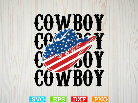 American Flag Cowboy T-shirt Design,Desert Cowboys Svg, Western Svg, Cowgirl Svg, Cowboy Ranch silhouette, Desert Cactus Svg SVG Creativeart88 