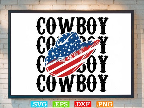 American Flag Cowboy T-shirt Design,Desert Cowboys Svg, Western Svg, Cowgirl Svg, Cowboy Ranch silhouette, Desert Cactus Svg SVG Creativeart88 