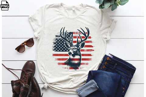 American Flag Deer 4th Of July Clipart Bundle Printable File Sublimation Creativedesigntee 