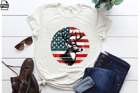 American Flag Deer 4th Of July Clipart Bundle Printable File Sublimation Creativedesigntee 