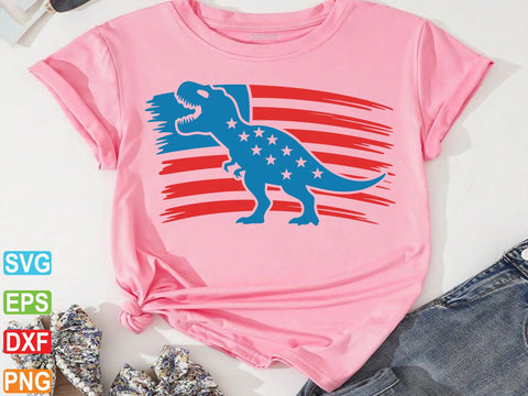American Flag Dinosaur SVG PNG, 4th of July SVG Creativeart88 