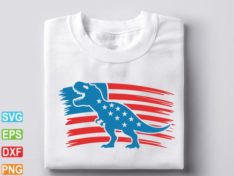 American Flag Dinosaur SVG PNG, 4th of July SVG Creativeart88 
