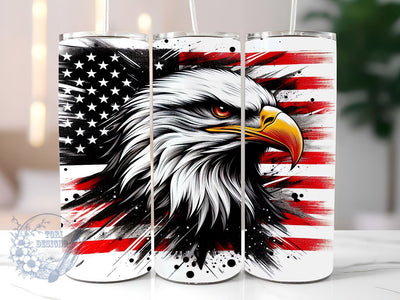 American Flag Eagle 20oz Skinny Tumbler, 4th of july umbler Png, Straight & Tapered Tumbler Wrap, Instant Digital Download Sublimation ToriDesigns 