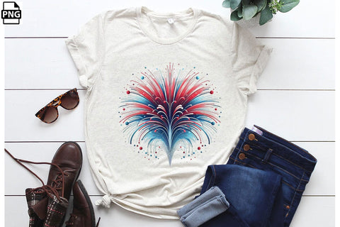 American Flag Fireworks 4th Of July Clipart Bundle Printable File Sublimation Creativedesigntee 