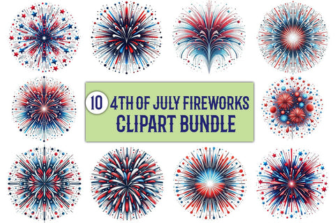 American Flag Fireworks 4th Of July Clipart Bundle Printable File Sublimation Creativedesigntee 