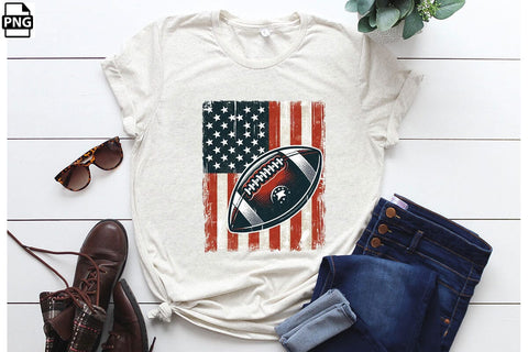 American Flag Football 4th Of July Clipart Bundle Printable File Sublimation Creativedesigntee 