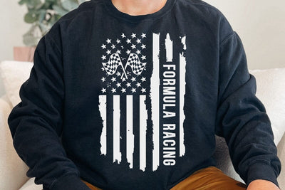 American Flag Formula Racing - Vintage Formula Racing T-Shirt SVG DesignDestine 