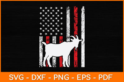 American Flag Goat USA Patriotic Animal Farm Lover Svg Design SVG artprintfile 