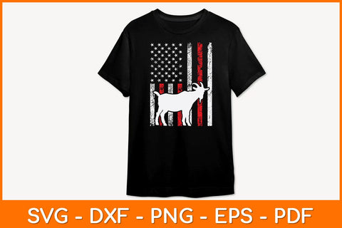 American Flag Goat USA Patriotic Animal Farm Lover Svg Design SVG artprintfile 
