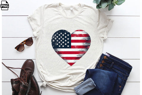 American Flag Heart 4th Of July Clipart Bundle Printable File Sublimation Creativedesigntee 