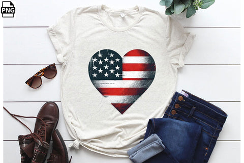 American Flag Heart 4th Of July Clipart Bundle Printable File Sublimation Creativedesigntee 