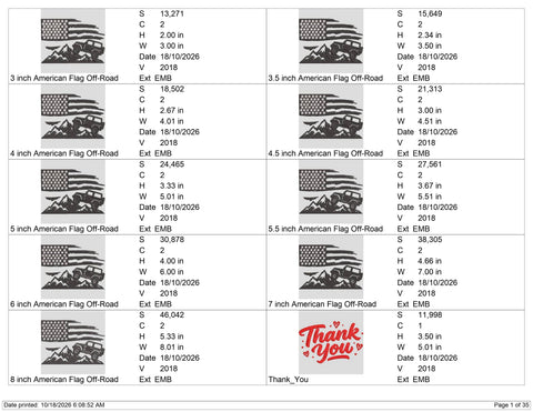 American Flag Jeep Embroidery Design – Off Road 4x4 Mountain Adventure Patriotic Machine Embroidery File Embroidery/Applique DESIGNS PatternFeed8 