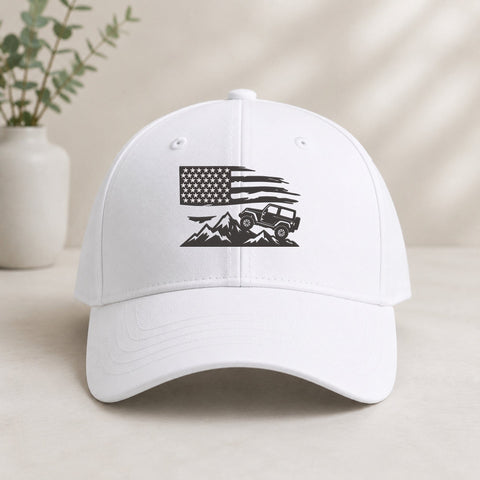 American Flag Jeep Embroidery Design – Off Road 4x4 Mountain Adventure Patriotic Machine Embroidery File Embroidery/Applique DESIGNS PatternFeed8 