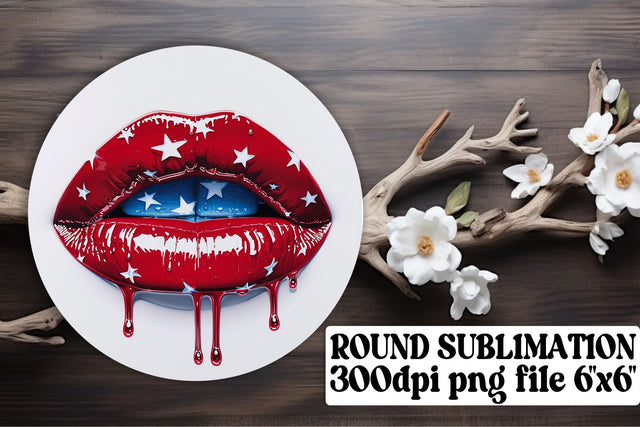 American Flag Kisses Sublimation Trio Sublimation afrosvg 