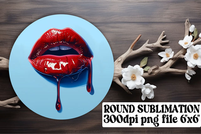 American Flag Lips Circle & Keychain Collection Sublimation afrosvg 