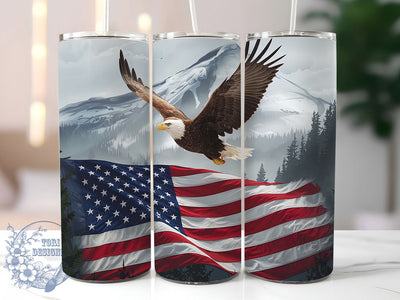 American Flag Patriotic Eagle Tumbler Wrap, American Flag Tumbler, Patriotic Tumbler Design, 20oz Tumbler Sublimation, USA Pride Tumbler, Digital Tumbler Wrap, Fourth of July Tumbler Sublimation ToriDesigns 