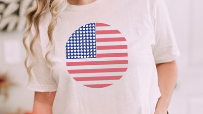 American Flag Round Wood Sign SVG | Patriotic Circle Design | Memorial Day 4th of July | Cricut Silhouette Ready SVG So Fontsy VIP Design Shop 