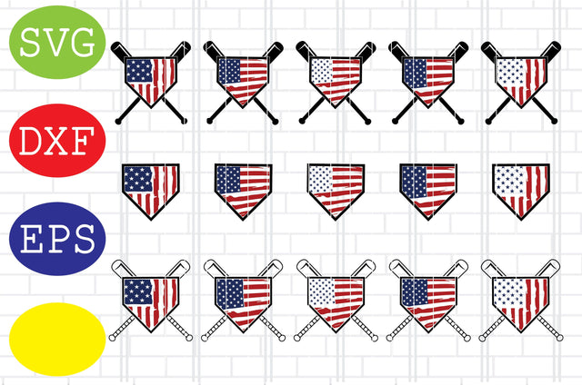 American Flag Softball Svg, Softball Silhouette, Softball File, Baseball Cut File, Sport Svg, Jpg, Eps, Dxf Files SVG DigitalSvgFiles 
