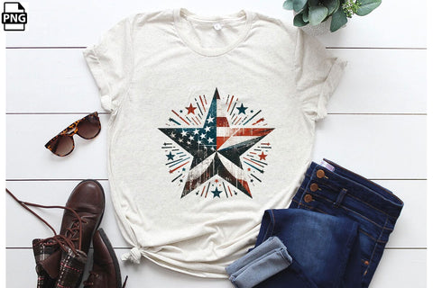 American Flag Star 4th Of July Clipart Bundle Printable File Sublimation Creativedesigntee 