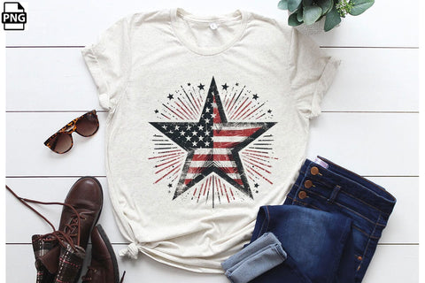 American Flag Star 4th Of July Clipart Bundle Printable File Sublimation Creativedesigntee 