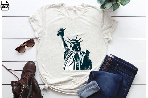 American Flag Statue Of Liberty 4th Of July Clipart Bundle Printable File Sublimation Creativedesigntee 