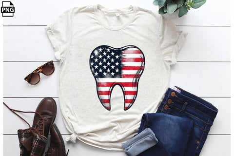 American Flag Teeth 4th Of July Clipart Bundle Printable File Sublimation Creativedesigntee 
