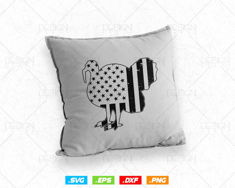 American Flag Turkey Hunting Svg Png, Outdoors Hunter Turkey Hunting Clipart Gifts for Men Svg Files for Cricut Silhouette, Instant Download SVG DesignDestine 