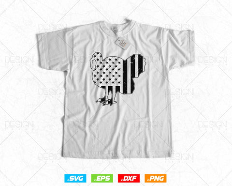 American Flag Turkey Hunting Svg Png, Outdoors Hunter Turkey Hunting Clipart Gifts for Men Svg Files for Cricut Silhouette, Instant Download SVG DesignDestine 