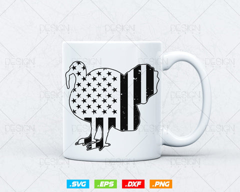 American Flag Turkey Hunting Svg Png, Outdoors Hunter Turkey Hunting Clipart Gifts for Men Svg Files for Cricut Silhouette, Instant Download SVG DesignDestine 