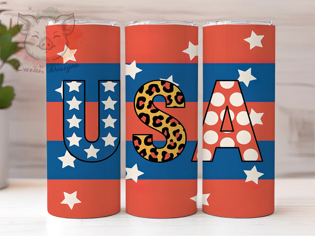 American Flag USA 20oz Tumbler Wrap, Patriotic USA Design, Independence Day Sublimation, 4th of July Wrap, USA Pride Tumbler, 20oz Tumbler Design, PNG Tumbler Wrap Sublimation Lara' s Designs 