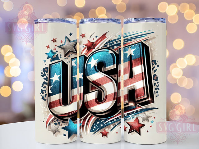 American Flag USA 20oz Tumbler Wrap Sublimation Design, Straight Tapered Tumbler Wrap, 4th Of July Tumbler Png, Instant Digital Download Sublimation SvggirlplusArt 