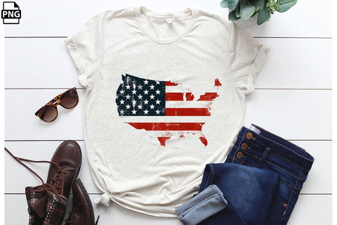 American Flag USA Map 4th Of July Clipart Bundle Printable File Sublimation Creativedesigntee 