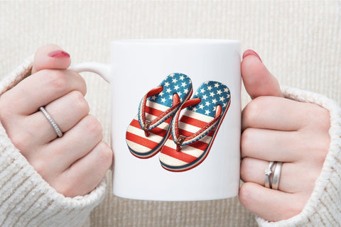 American Flip Flops Sublimation Clipart Sublimation designartist 