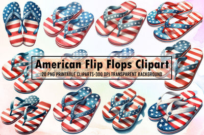 American Flip Flops Sublimation Clipart Sublimation designartist 