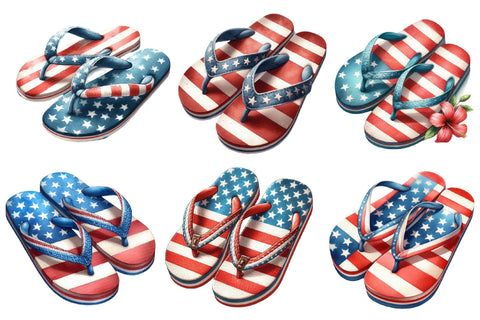 American Flip Flops Sublimation Clipart Sublimation designartist 
