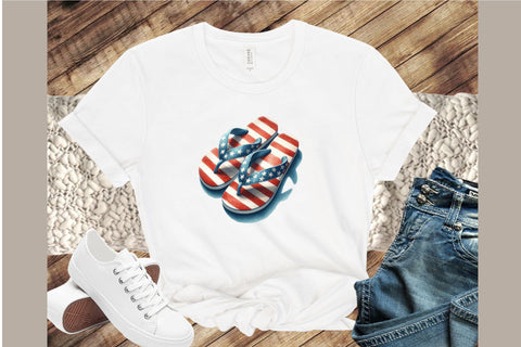 American Flip Flops Sublimation Clipart Sublimation designartist 