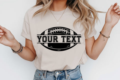 American football ball svg, football sports monogram, football svg cut file SVG TonisArtStudio 